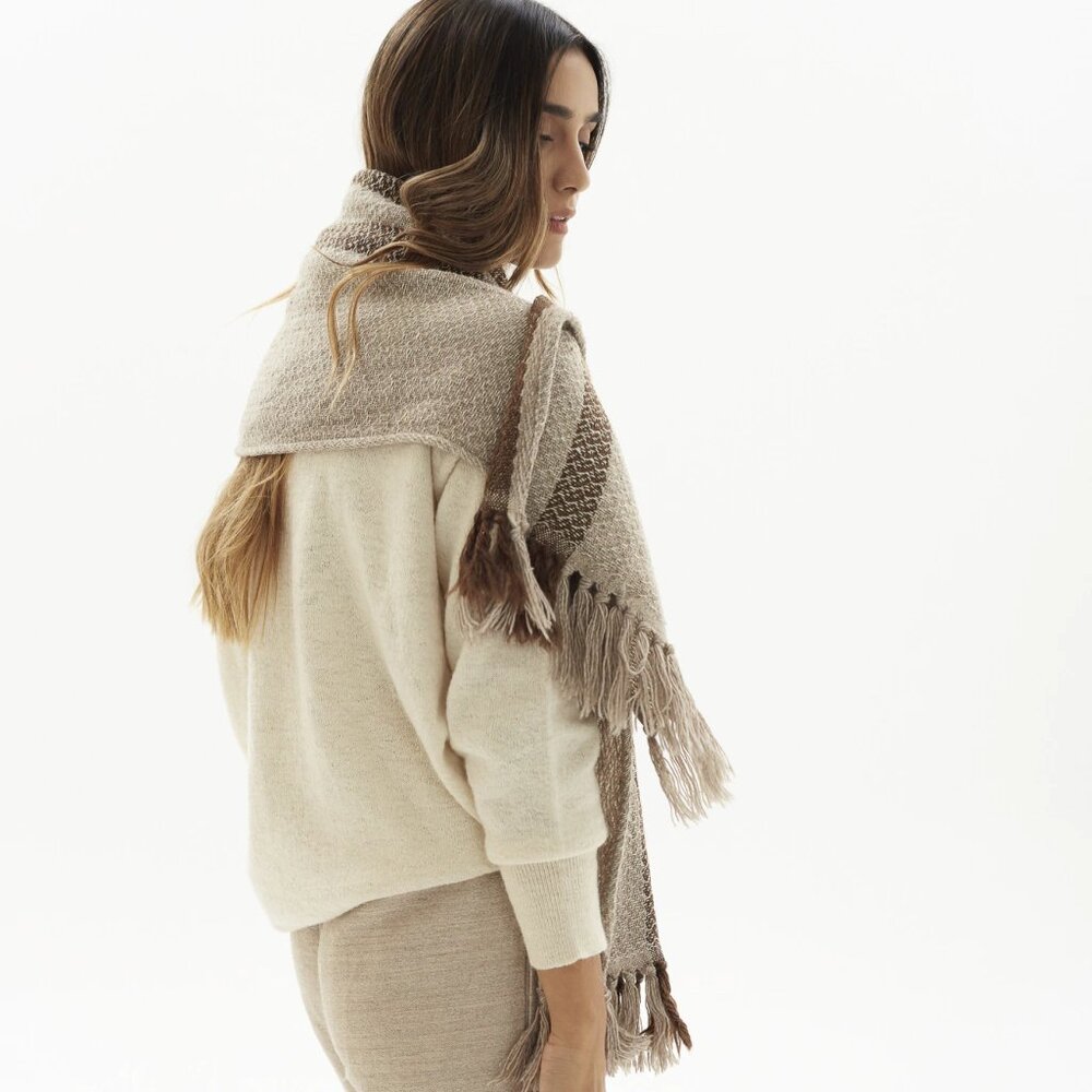 SCARF ANDALGALA MINK (DE-HAIRED LLAMA AND MERINO WOOL)
